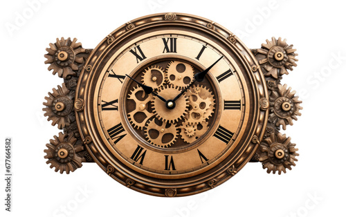 Single Image of a Clock On Transparent Background