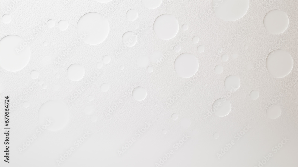 Abstract Background Featuring White Plaster Texture, Stucco Accents, and Varied Circles, Crafting Composition of Dimensional Elegance and Artistic Circularity