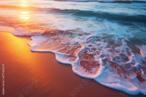 Mesmerizing beach sunset colorful dreamy poster
