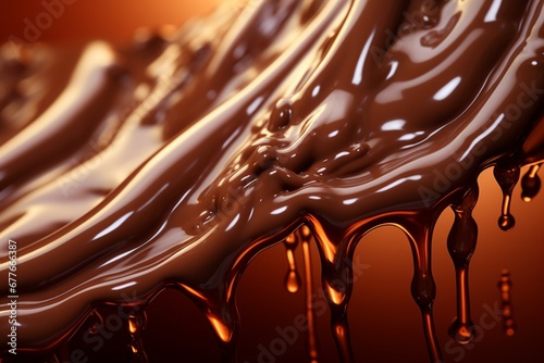 Chocolate splash macro close up delicious