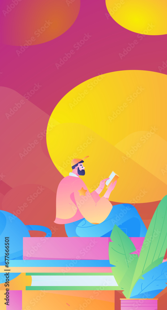 Education learning people flat vector concept hand drawn illustration
Education learning people flat vector concept hand drawn illustration
