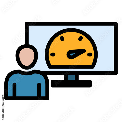 Performance Outline Color Icon
