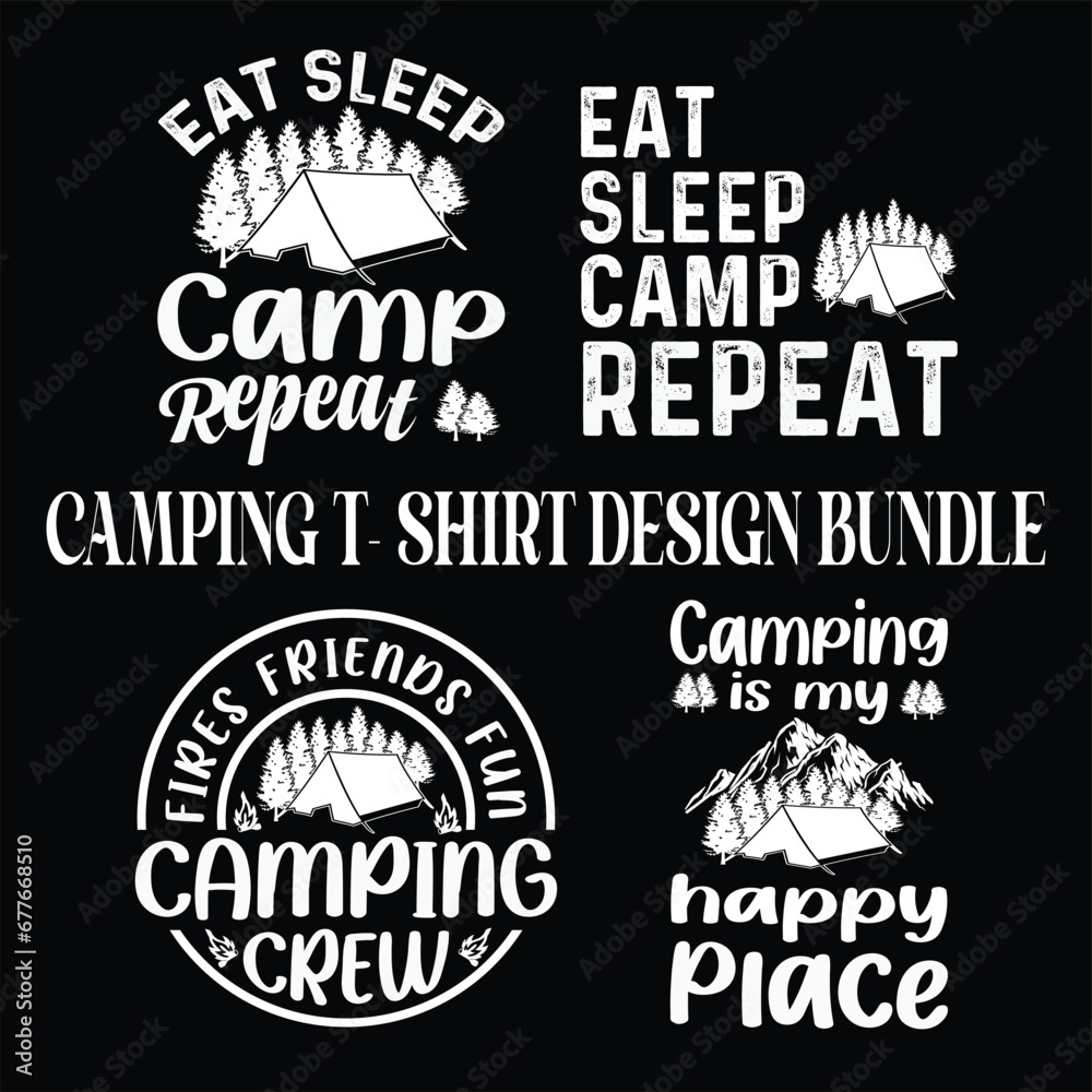 Camping t- shirt design bundle Camping t- shirt design bundle