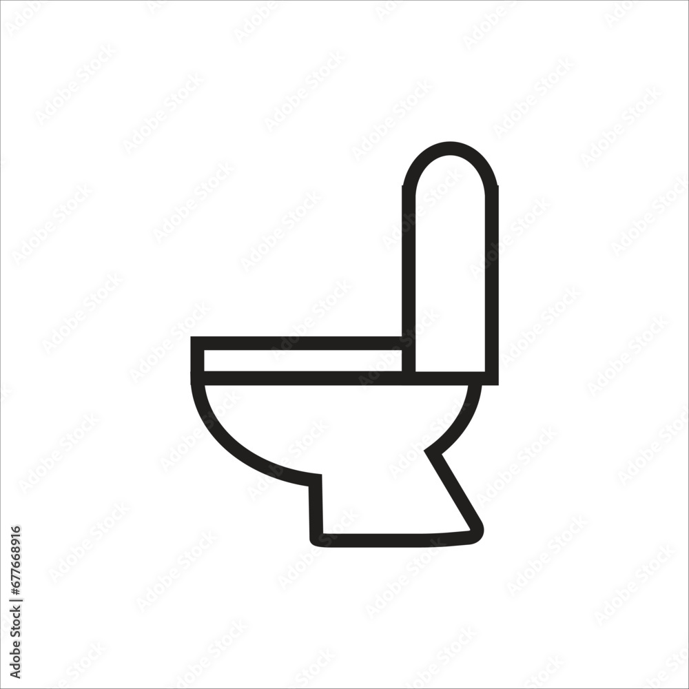 toilet vector icon line template toilet vector icon line template