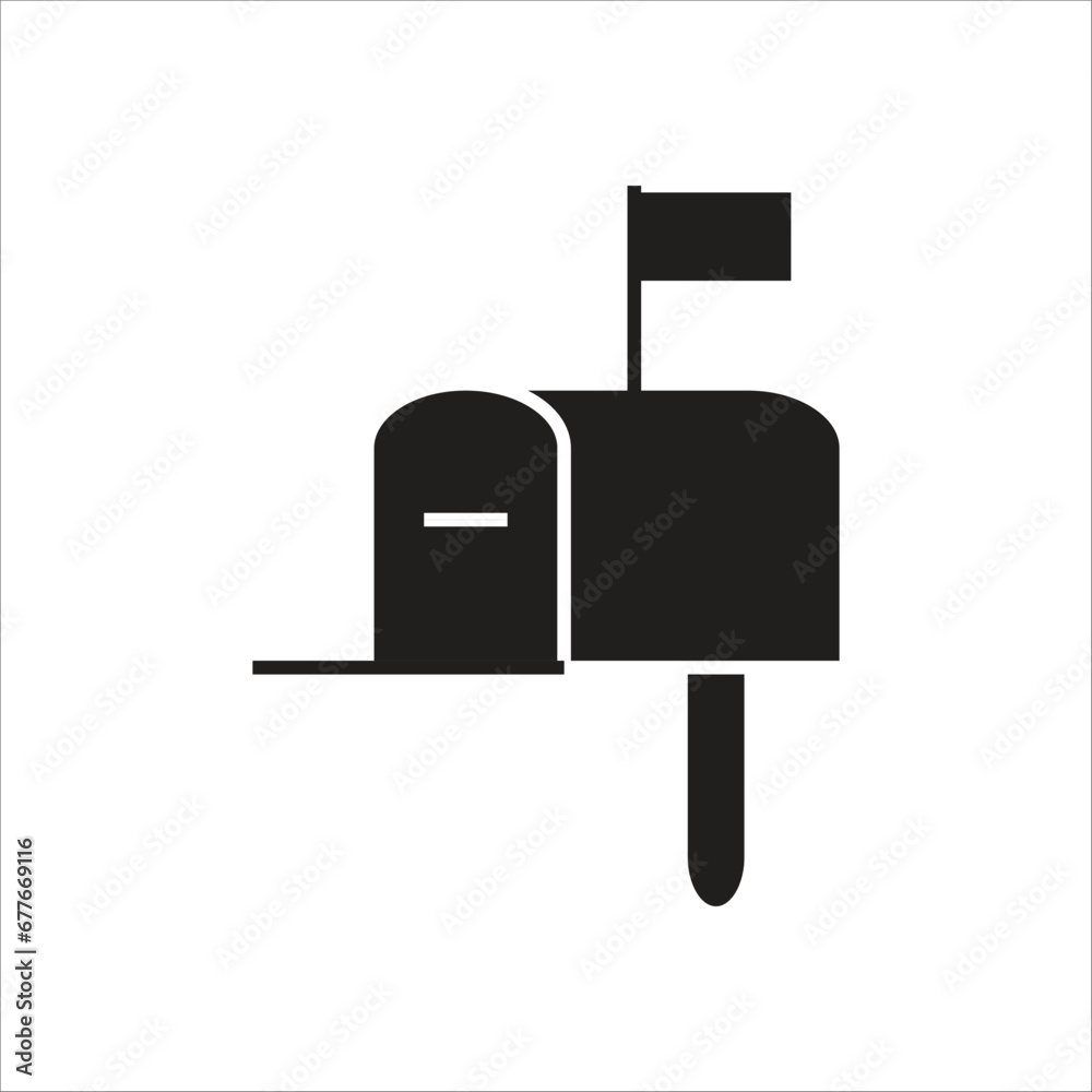 mail box vector icon line template mail box vector icon line template
