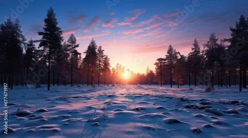 landscape weather blue sunset dusk illustration snow tree, forest sunnature, light season landscape weather blue sunset dusk photo