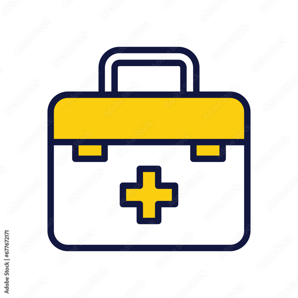 First Aid Kit icon isolate white background vector stock illustration. First Aid Kit icon isolate white background vector stock illustration.