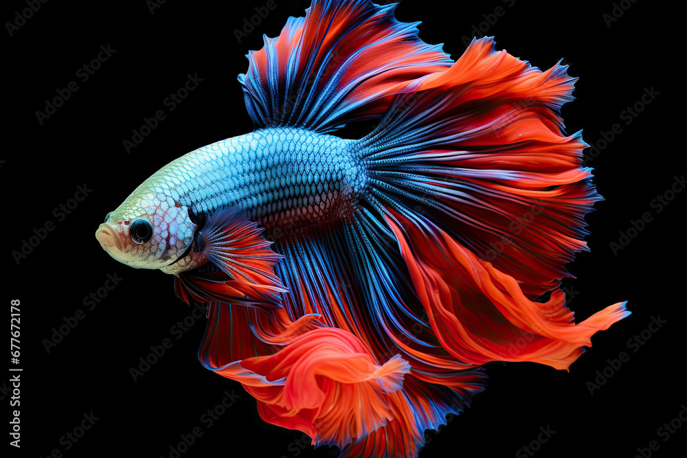 Fototapeta premium Colourful fighting Siamese fish