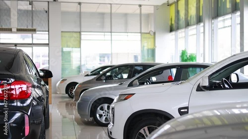 Car dealership for the sale of cars.