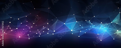 digital abstract network background banner