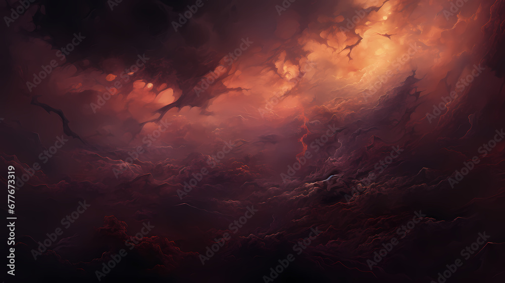 Fototapeta premium Abstract texture akin to a captivating sunset above. Generative ai