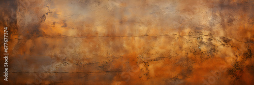 Grunge abstract rusty rust orange brown metal corten steel stone background wall texture banner, photography studio backdrop, floating board, generative ai