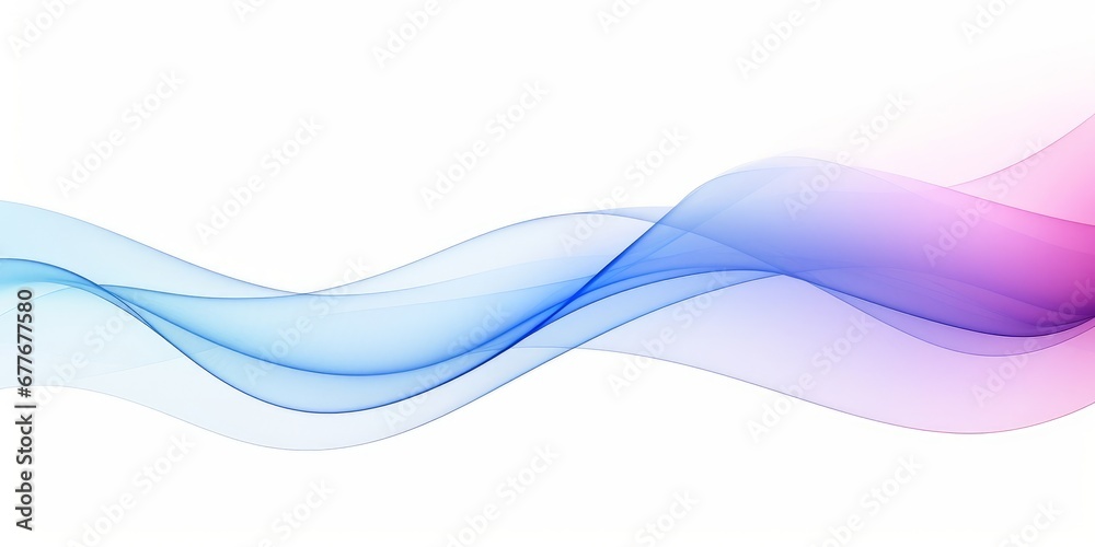 wave lines smooth flowing dynamic blue purple pink gradient isolated on ...