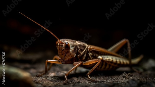 A cricket chirping at night  AI generated illustration © ArtStage