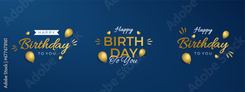 Happy Birthday Greeting Lettering Collection