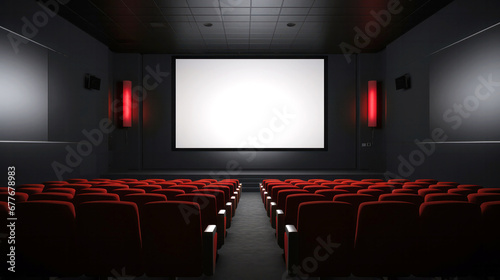 cinema auditorium with screen and seats, Movie theatre, cinema hall