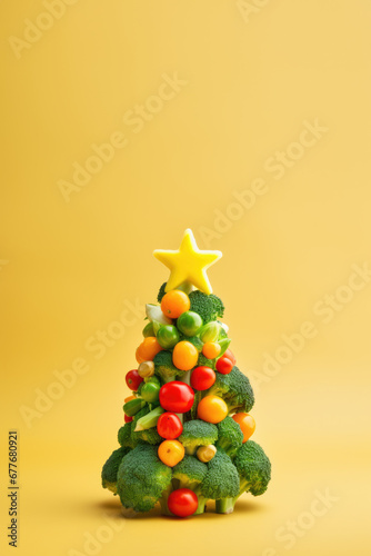 Festin Festif : Sapin de Noël Végétal pour un Noël Naturel