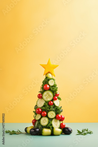 Festin Festif : Sapin de Noël Végétal pour un Noël Naturel