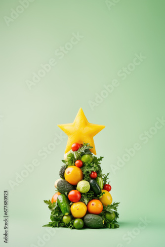 Festin Festif : Sapin de Noël Végétal pour un Noël Naturel