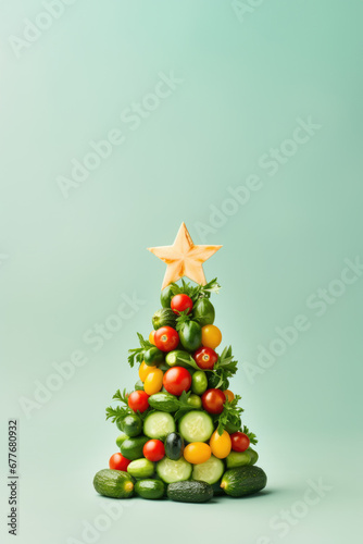 Festin Festif : Sapin de Noël Végétal pour un Noël Naturel