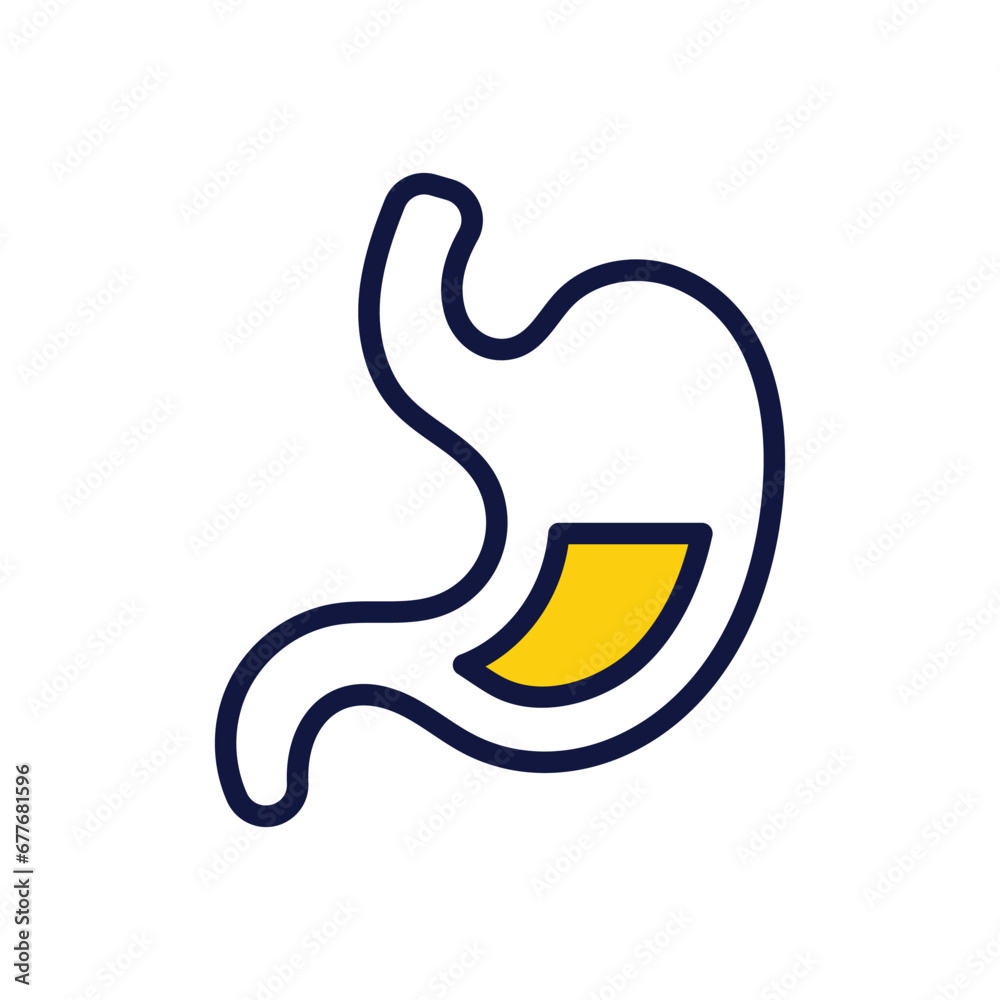 Stomach icon isolate white background vector stock illustration. Stomach icon isolate white background vector stock illustration.