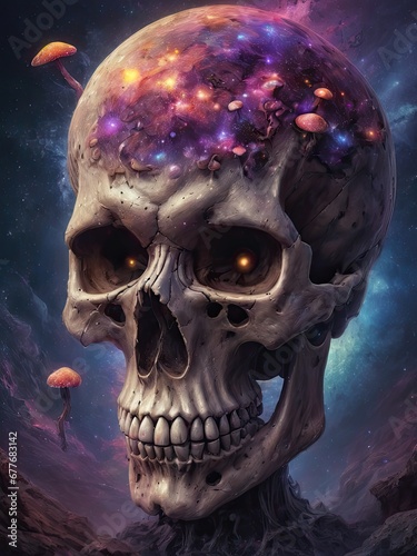 skull in the night