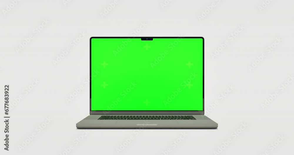 Empty Green Screen Display Laptop for Watching and Paste Background e Business Blog or Gaming App. Copy 3d Pc with Clear Chroma Key for Mockup. Concept Computer Technological on Video Call Close-Up 4k Empty Green Screen Display Laptop for Watching and Paste Background e Business Blog or Gaming App. Copy 3d Pc with Clear Chroma Key for Mockup. Concept Computer Technological on Video Call Close-Up 4k