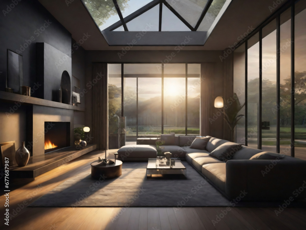 the entire room and create a sense of immersion for the viewer illustrate the concept of the Internet of Things with an image of a smart home, featuring various connected devices and appliances the entire room and create a sense of immersion for the viewer illustrate the concept of the Internet of Things with an image of a smart home, featuring various connected devices and appliances