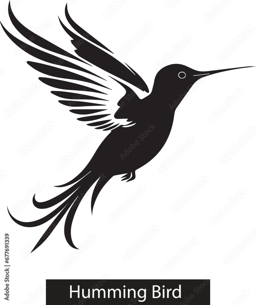 humming bird silhouette eps format vector illustration on a white background eps format humming bird silhouette eps format vector illustration on a white background eps format