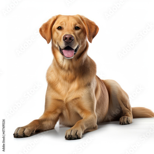 Adorable Brown Dog Isolated on White Background