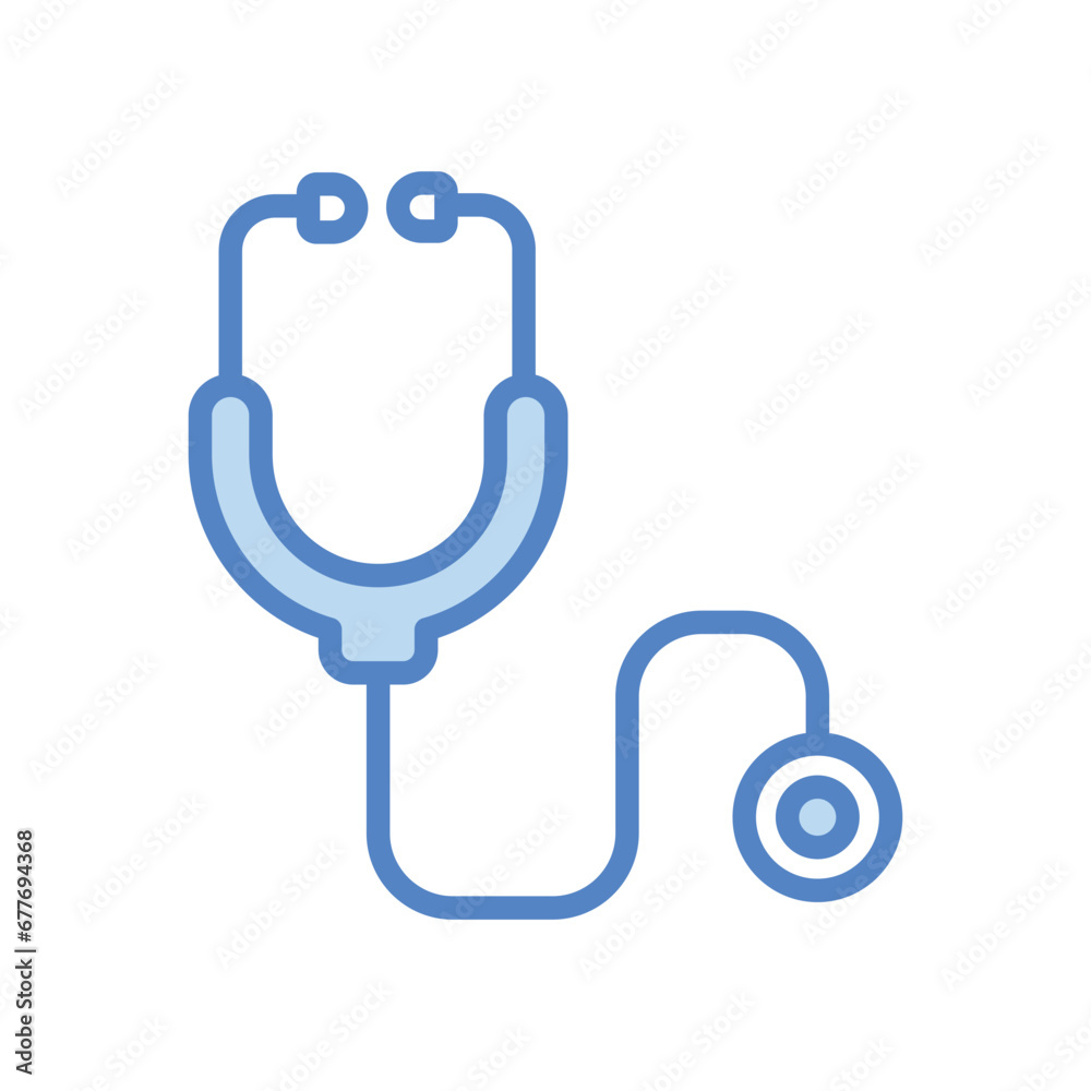 Stethoscope icon isolate white background vector stock illustration. Stethoscope icon isolate white background vector stock illustration.