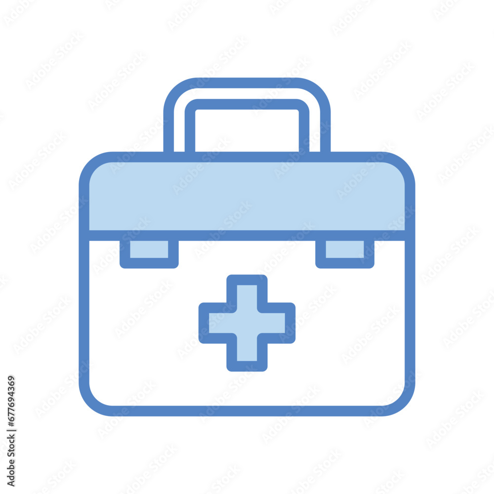 First Aid Kit icon isolate white background vector stock illustration. First Aid Kit icon isolate white background vector stock illustration.