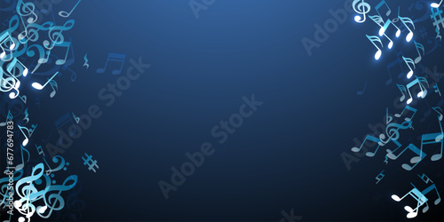 Musical note icons vector illustration. Symphony