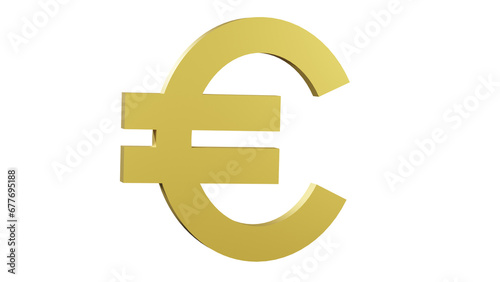 Canvas Print Isolated gold euro sign