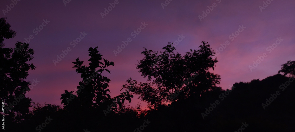 Fototapeta premium sunset in the mountains