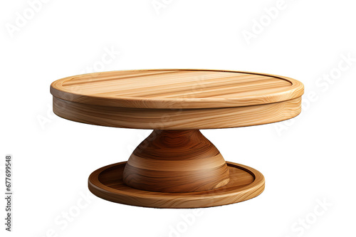 Flex form Jiff Modern Wooden Coffee Table 3D Model | 3D Rendering isolated on a Transparent background. Generative AI