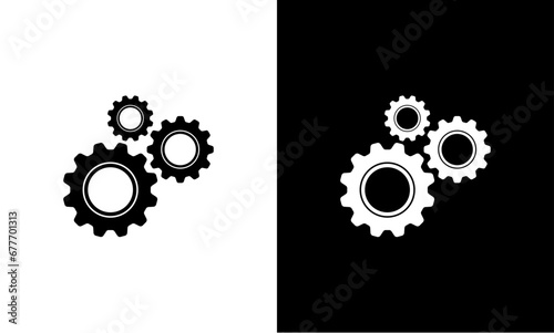 Industrial machine mechanic three gear logo