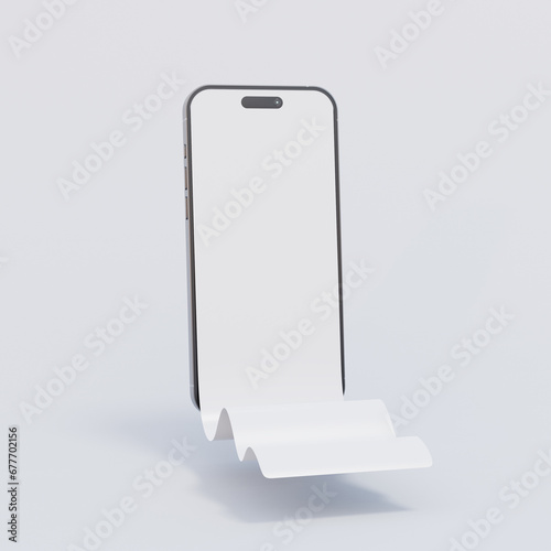 Long scroll smartphone screen, use for design presentation mockup 