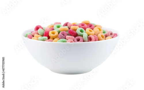 Versatile Cereal White Color Bowl Isolated On Transparent Background.
