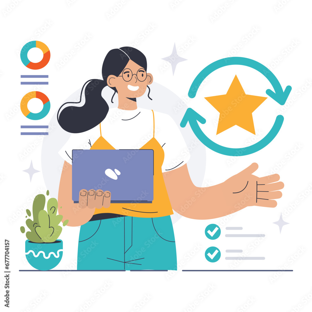 Customer feedback. Consumer reviews public exchange. Sharing assessment of a purchased goods and services in mobile app or social media blog, leaving a comment. Flat vector illustration Customer feedback. Consumer reviews public exchange. Sharing assessment of a purchased goods and services in mobile app or social media blog, leaving a comment. Flat vector illustration