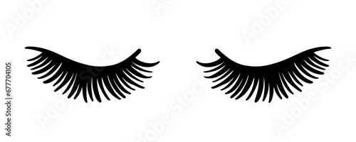 False Eyelashes Illustration. Female Lashes Icon