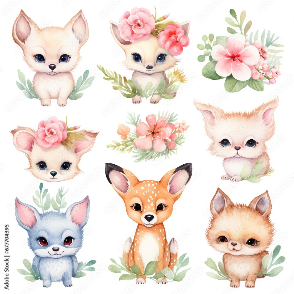 set of funny cartoon cats set of funny cartoon cats