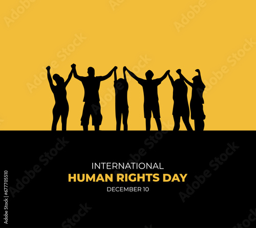 Human Rights Day. December 10. Holiday concept. template for background with banner, poster and card. vector illustration. international human rights day.