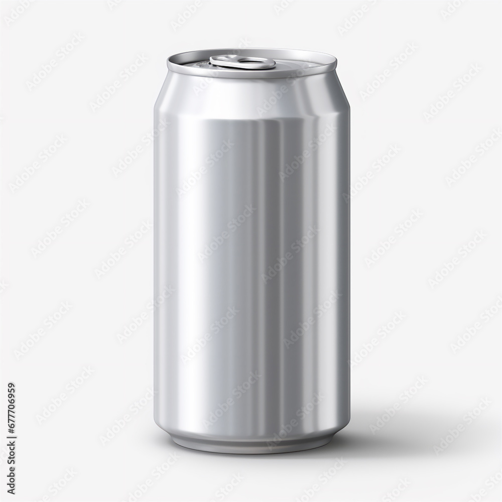 Aluminum soda can mockup. Metal can, front view. Aluminum soda can mockup. Metal can, front view.