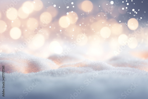 christmas background with snow © Anastasiia Trembach