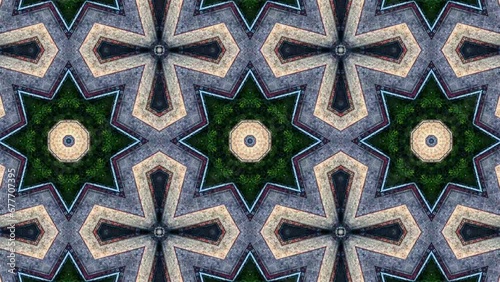 Kaleidoscope ornament mandala motion tile background pattern animation wallpaper