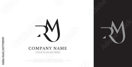 Initial RM Logo Design Vector 