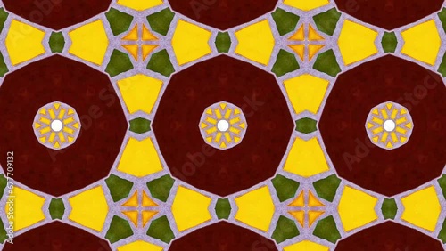 Kaleidoscope ornament mandala motion tile background pattern animation wallpaper