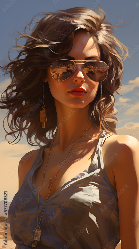 an beautiful woman in the desert the style of realistic hyper-detailed portraits an beautiful woman in the desert the style of realistic hyper-detailed portraits