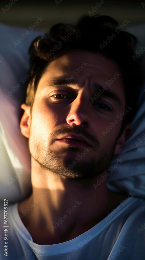 Portrait of contemplative man with shadows, shallow field of view
Portrait of contemplative man with shadows, shallow field of view